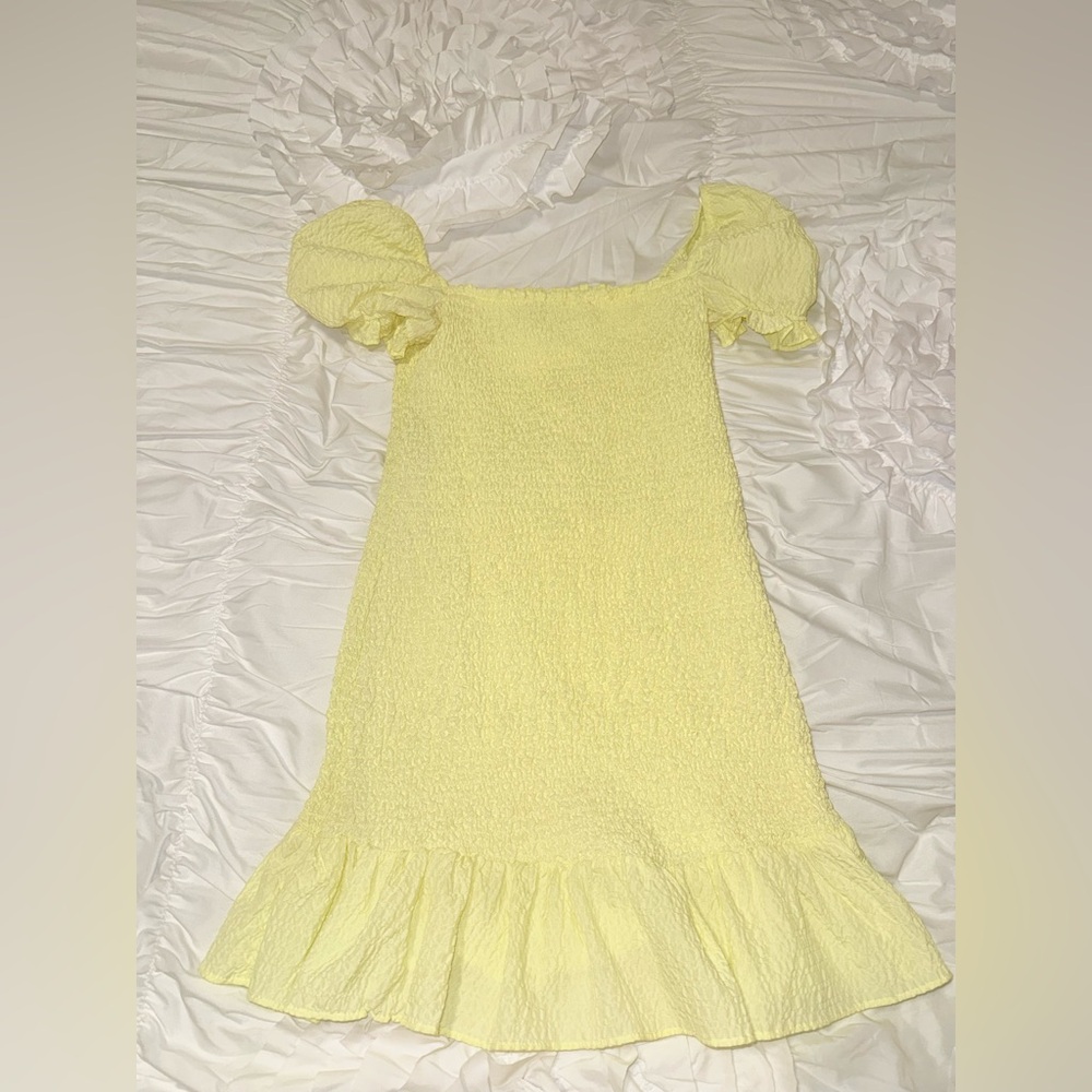 Zara Light Yellow Casual Dress